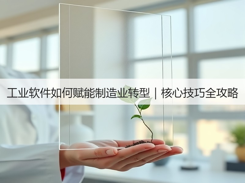 工业软件如何赋能制造业转型｜核心技巧全攻略