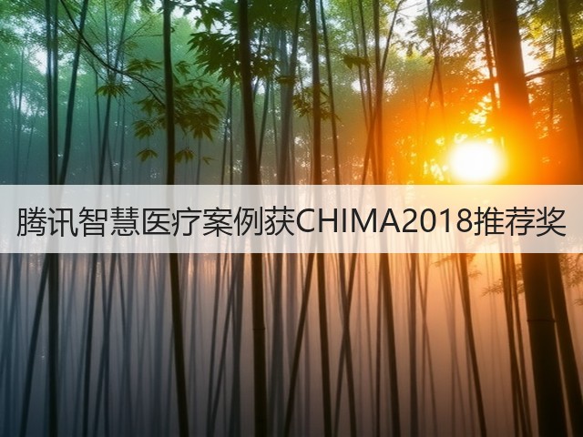 腾讯智慧医疗案例获CHIMA2018推荐奖(图3)