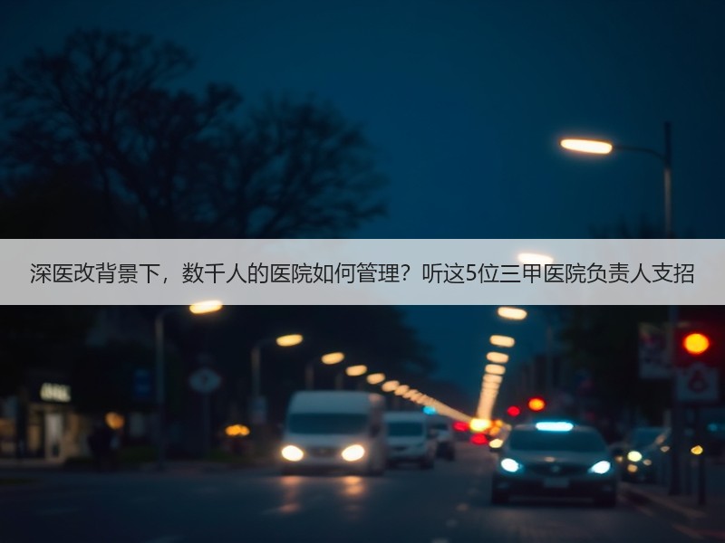 深医改背景下，数千人的医院如何管理？听这5位三甲医院负责人支