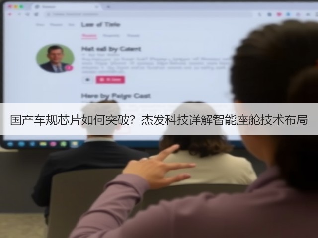 国产车规芯片如何突破？杰发科技详解智能座舱技术布局(图3)