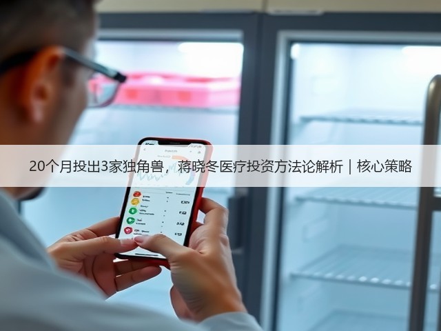 20个月投出3家独角兽,蒋晓冬医疗投资方法论解析|核心策略(图1) 20个月投出3家独角兽,蒋晓冬医疗投资方法论解析|核心策略(图1)