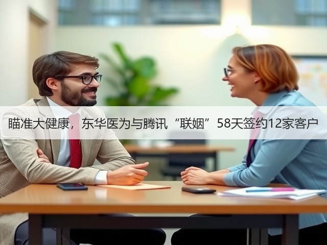 瞄准大健康,东华医为与腾讯“联姻”58天签约12家客户(图3) 瞄准大健康,东华医为与腾讯“联姻”58天签约12家客户(图3)