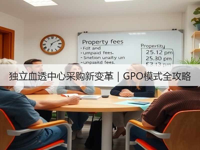 独立血透中心采购新变革｜GPO模式全攻略
