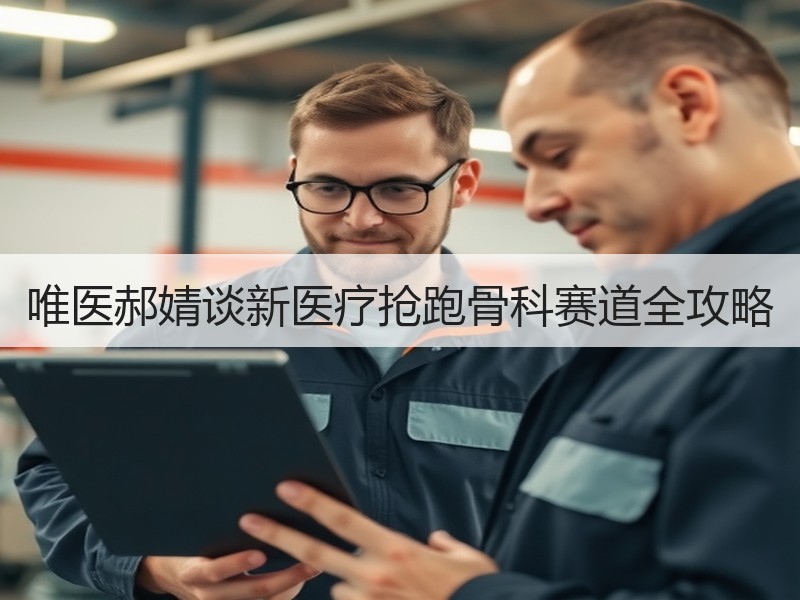 唯医郝婧谈新医疗抢跑骨科赛道全攻略