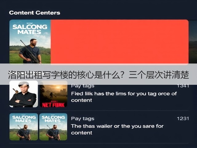 洛阳出租写字楼的核心是什么?三个层次讲清楚(图2) 洛阳出租写字楼的核心是什么?三个层次讲清楚(图2)