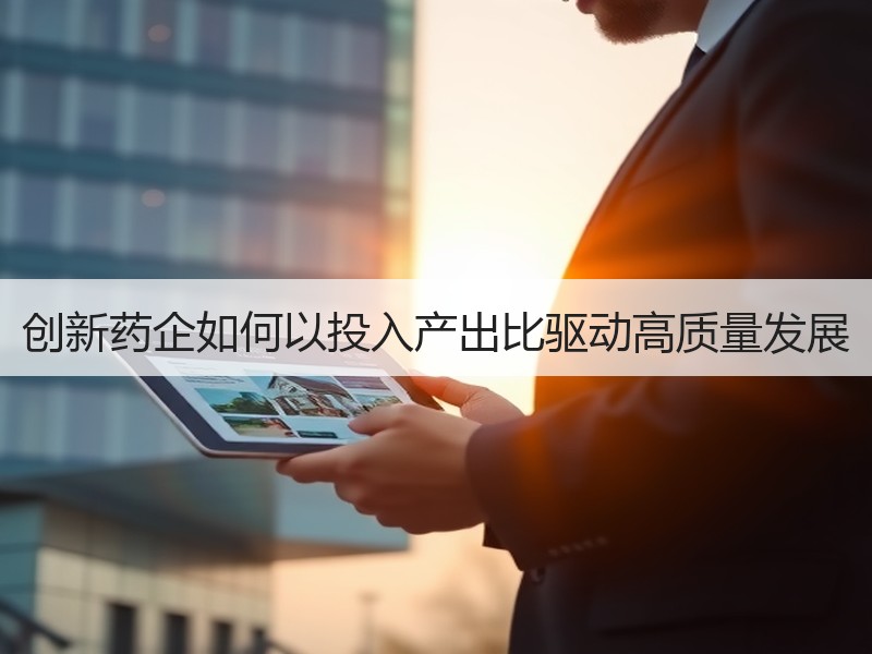 创新药企如何以投入产出比驱动高质量发展