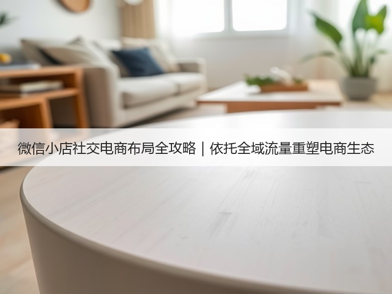 微信小店社交电商布局全攻略｜依托全域流量重塑电商生态