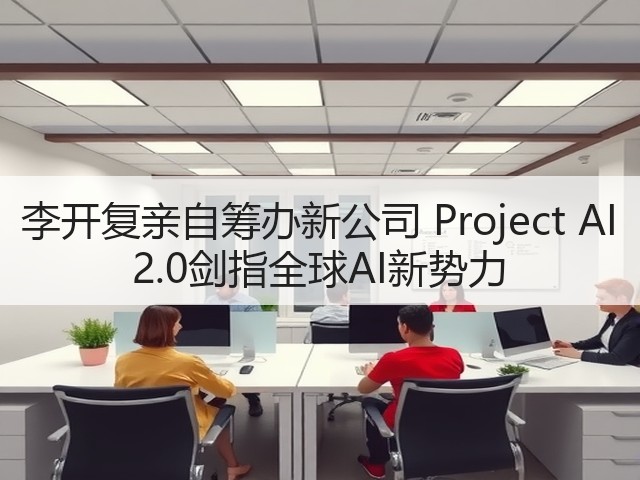 李开复亲自筹办新公司 Project AI 2.0剑指全球AI新势力(图2) 李开复亲自筹办新公司 Project AI 2.0剑指全球AI新势力(图2)