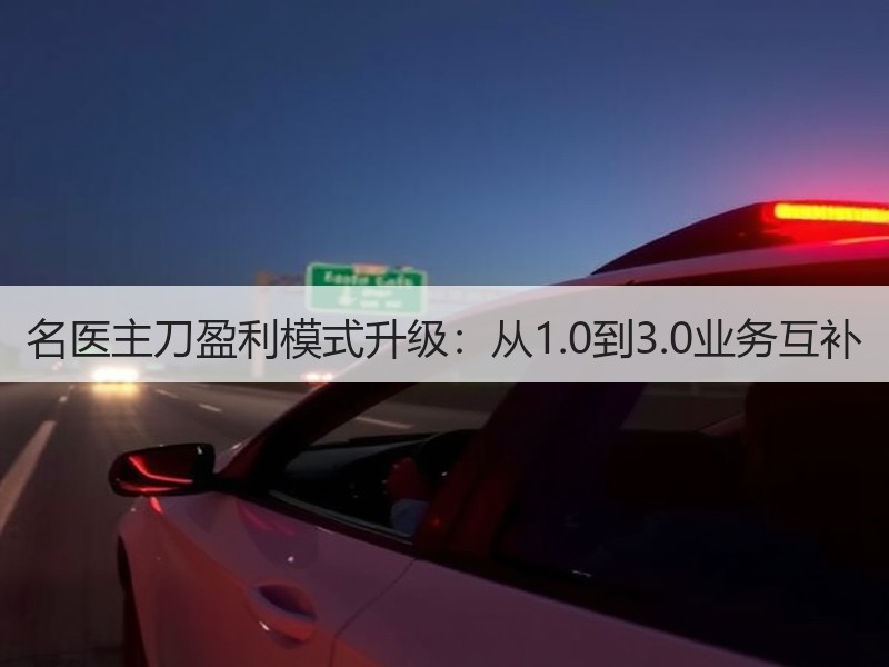 名医主刀盈利模式升级：从1.0到3.0业务互补