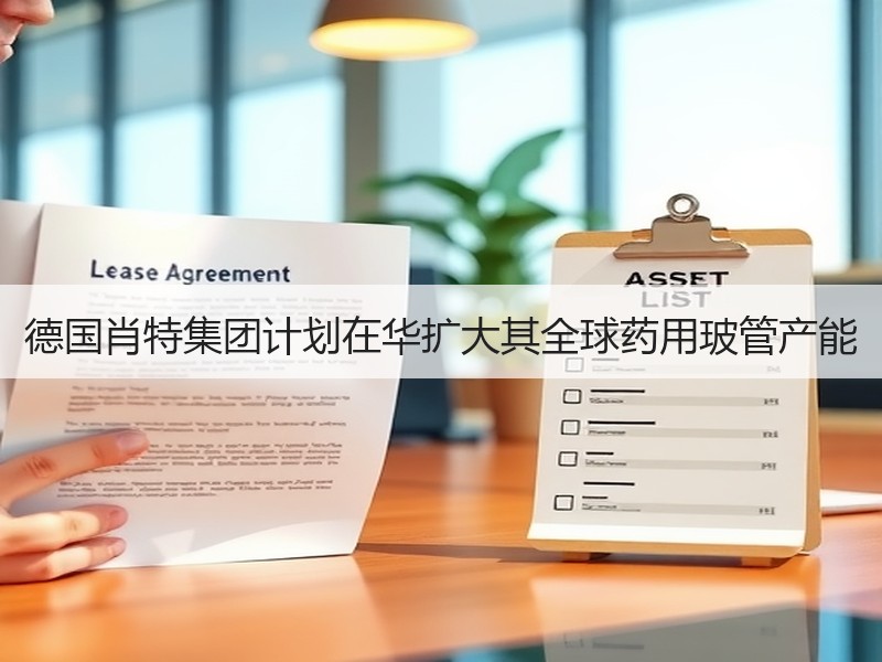 德国肖特集团计划在华扩大其全球药用玻管产能