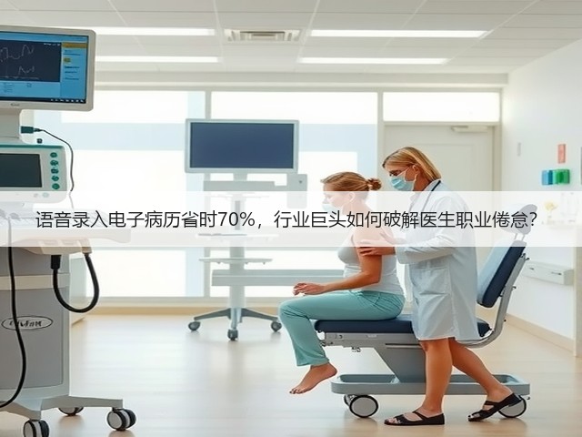 语音录入电子病历省时70%,行业巨头如何破解医生职业倦怠?(图1) 语音录入电子病历省时70%,行业巨头如何破解医生职业倦怠?(图1)