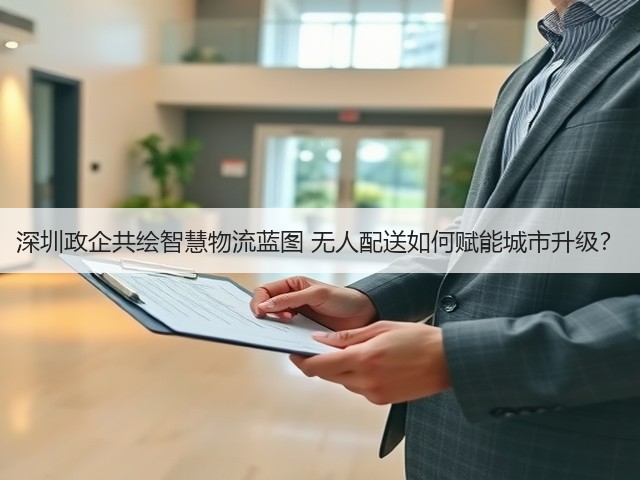 深圳政企共绘智慧物流蓝图 无人配送如何赋能城市升级?(图1) 深圳政企共绘智慧物流蓝图 无人配送如何赋能城市升级?(图1)