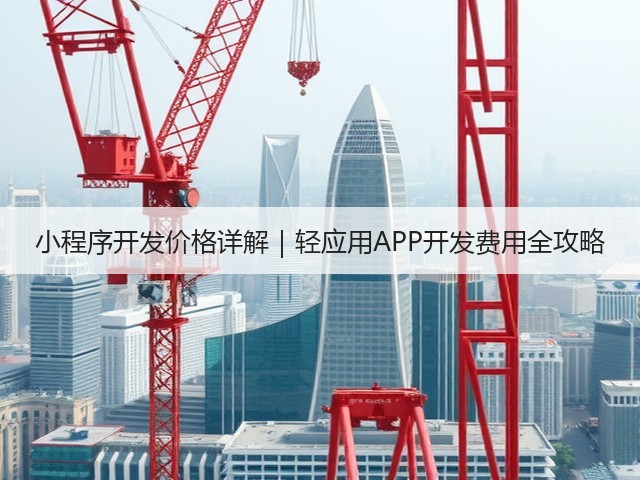 小程序开发价格详解|轻应用APP开发费用全攻略(图1) 小程序开发价格详解|轻应用APP开发费用全攻略(图1)