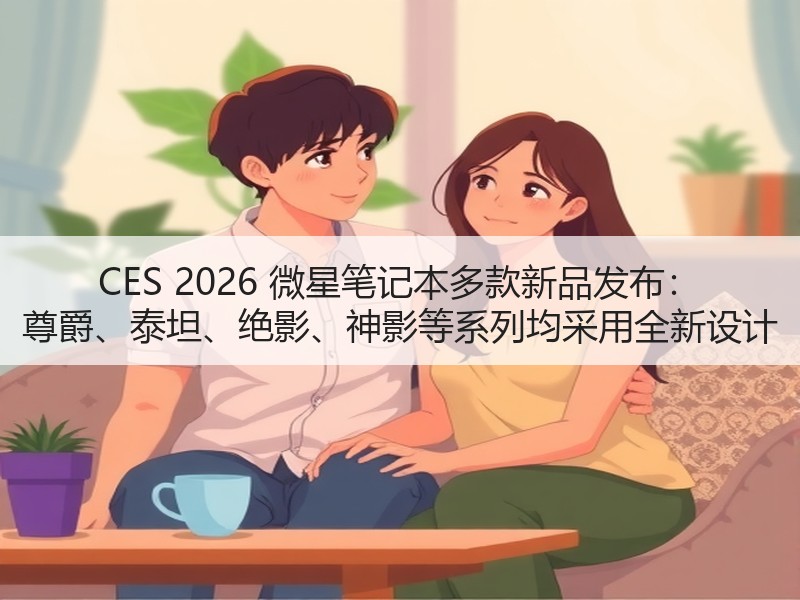 CES 2026 微星笔记本多款新品发布： 尊爵、泰坦、绝影