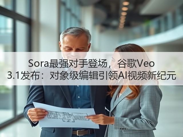Sora最强对手登场,谷歌Veo 3.1发布:对象级编辑引领AI视频新纪元(图1) Sora最强对手登场,谷歌Veo 3.1发布:对象级编辑引领AI视频新纪元(图1)