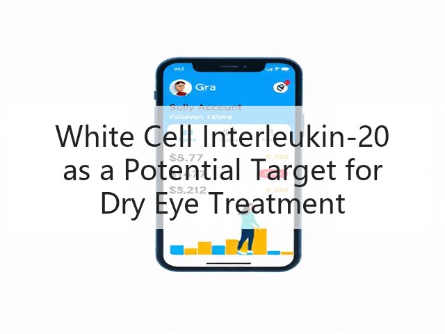 White Cell Interleukin-20 as a Potential Target for Dry Eye Treatment(图1) White Cell Interleukin-20 as a Potential Target for Dry Eye Treatment(图1)