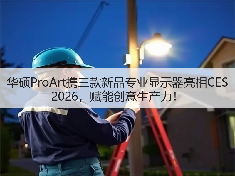 华硕ProArt携三款新品专业显示器亮相CES 2026，赋